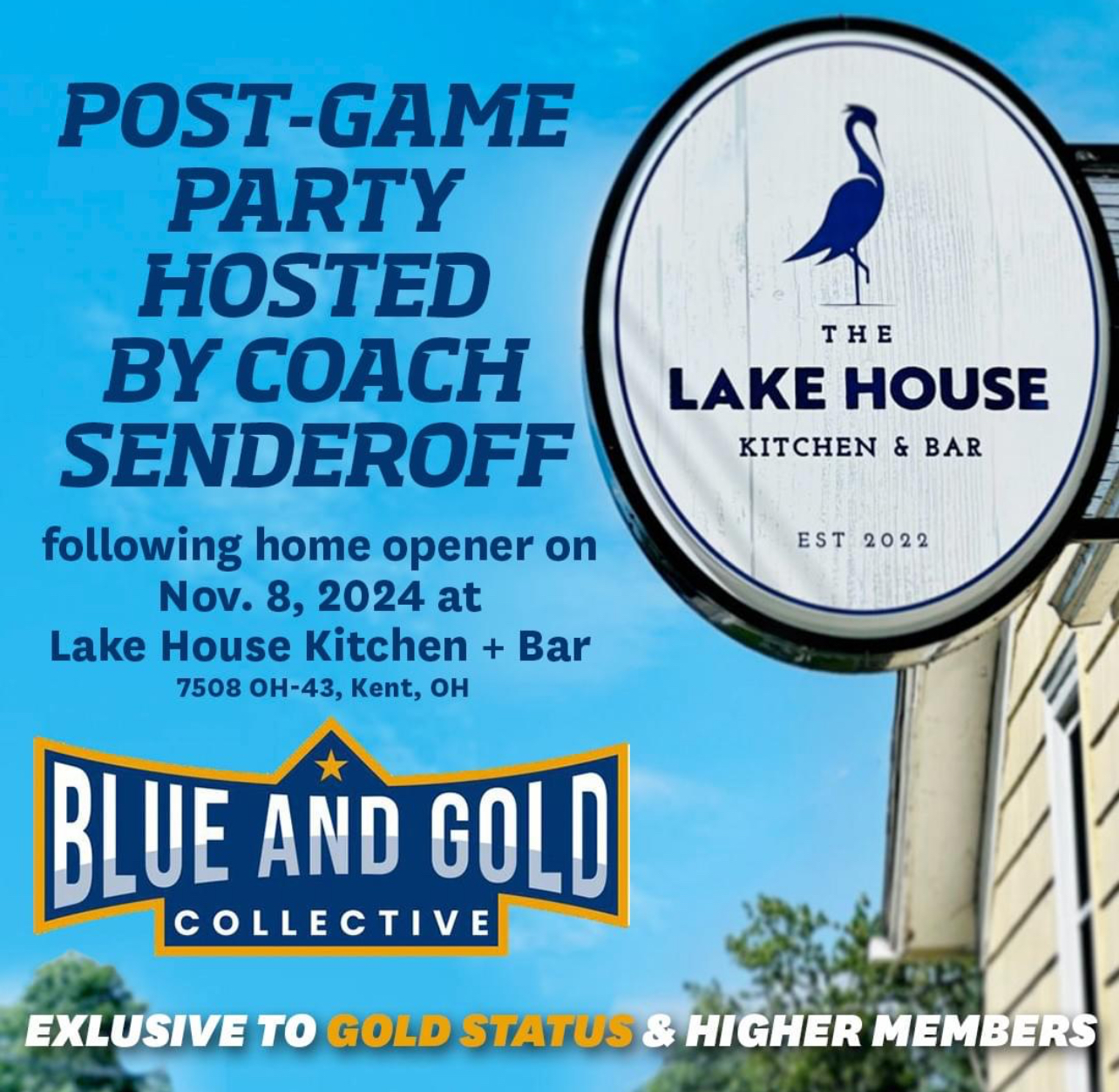 Blue and Gold Collective hosting postgame at Lake House Kitchen & Bar